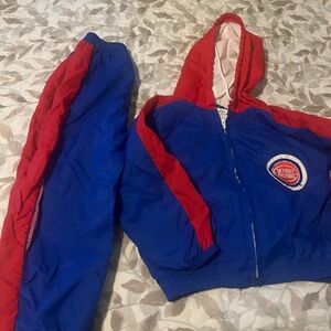 STARTER Kids Red and Blue Puffer Jacket and Pants Set
